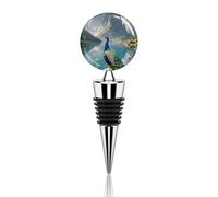 Vacuum Wine Stoppers Stainless Steel Peacock Wine Bottle Stopper with Silicone Seal Reusable Wines Saver Pump Stoppers, Beverage Bottle Stopper, For Party Home Bar Wedding