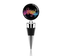 Vacuum Wine Stoppers Stainless Steel Rainbow Musical Note Wine Bottle Stopper with Silicone Seal Reusable Wines Saver Pump Stoppers, Beverage Bottle Stopper, For Party Home Bar Wedding