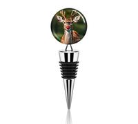 Vacuum Wine Stoppers Stainless Steel Red-nosed Deer Wine Bottle Stopper with Silicone Seal Reusable Wines Saver Pump Stoppers, Beverage Bottle Stopper, For Party Home Bar Wedding