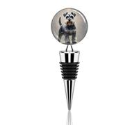 Vacuum Wine Stoppers Stainless Steel Schnauzer Wine Bottle Stopper with Silicone Seal Reusable Wines Saver Pump Stoppers, Beverage Bottle Stopper, For Party Home Bar Wedding