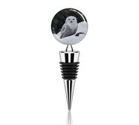 Vacuum Wine Stoppers Stainless Steel Snow Owl Wine Bottle Stopper with Silicone Seal Reusable Wines Saver Pump Stoppers, Beverage Bottle Stopper, For Party Home Bar Wedding