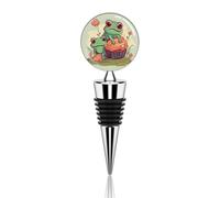 Vacuum Wine Stoppers Stainless Steel Two Frogs Wine Bottle Stopper with Silicone Seal Reusable Wines Saver Pump Stoppers, Beverage Bottle Stopper, For Party Home Bar Wedding