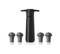 VacuVin Black Pump + 4 Caps