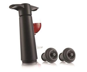 VACUVIN Pump Life preserver Black 2 Caps Accessory Bottles