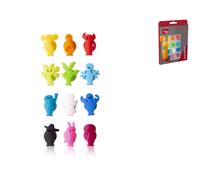 Vacuvin Set 12 Decorative Glasses Vacuvin in Silicone Various Shapes and Colors
