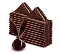 Vacvelt 50 Pack Decorative Elegant Satin Dinner Napkins, 17x17 Wedding Party Napkins in Chocolate Brown