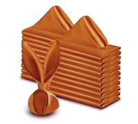 VACVELT 50 Pack Terracotta Satin Napkins 17x17 Inch Wedding Napkins Bulk, Decorative Elegant Dinner Napkins Square Table Napkins Decor, Silky Satin Cloth Napkins for Restaurant Graduation Party