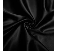VACVELT Charmeuse Satin Fabric by The Yard, 60 Inch Wide Black Satin Fabric Shiny & Soft Cloth Fabric, Silky Satin Fabric for Bridal Dress, Wedding Decorations, Crafts, Sewing, Draping (1 Yard)