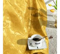 VACVELT Damask Jacquard Satin Fabric by The Yard, 60 Inch Wide Gold Satin Fabric Shiny Cloth Fabric, Silky Brocade Fabric for Bridal Dress, Wedding Decorations, Crafts, Sewing, Draping (5 Yards)