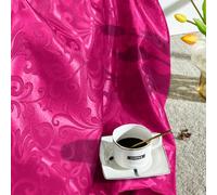 VACVELT Damask Jacquard Satin Fabric by The Yard, 60 Inch Wide Hot Pink Satin Fabric Shiny Cloth Fabric, Silky Brocade Fabric for Bridal Dress, Wedding Decorations, Crafts, Sewing, Draping (1 Yard)