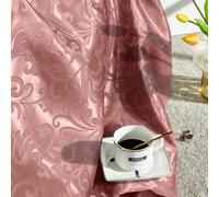 VACVELT Damask Jacquard Satin Fabric by The Yard, 60 Inch Wide Rose Gold Satin Fabric Shiny Cloth Fabric, Silky Brocade Fabric for Bridal Dress, Wedding Decorations, Crafts, Sewing, Draping (5 Yards)
