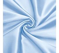 VACVELT Satin Fabric by The Yard, 60 Inch Wide Baby Blue Satin Fabric Shiny & Soft Cloth Fabric, Silky Satin Fabric for Bridal Dress, Wedding Decorations, Crafts, Sewing, Draping (2 Yards)