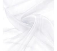 VACVELT Sheer Organza Fabric by The Yard, 60 Inch Wide White Organza Fabric Bolt Bridal Sheer Tulle Fabric, Silk Organza Fabric Roll for Wedding Party Decorations Backdrop Curtain (10 Yards)