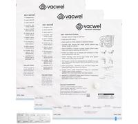 Vacwel 3-Pack XXL,Vacuum Storage Bags,Space Saver Bags for Clothes Storage - XL Comforters,Mattress Topper,3x XXL Bags (47x35in),Bonus 1x Large Bag (32x21in)