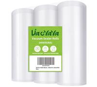 VacYaYa 3 Pack 20x600cm Rolls (Total 18m) Vacuum Food Sealer Machine Freezer Bags Rolls with BPA Free,Heavy Duty,Great for Sous Vide and Vac Seal Storage Rolls