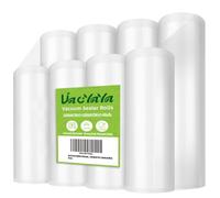 VacYaYa 8 Pack 20cmx6m(4Rolls) and28cmx6m(4Rolls) Rolls (Total 30m) Vacuum Food Sealer Machine Freezer Bags Rolls with BPA Free,Heavy Duty,Great for Sous Vide and Vac Seal Storage Rolls
