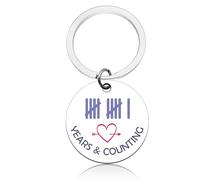 Vadaka 11 Year Anniversary Keyring Gift for Her Him Couple Funny 11 Years Present for Couples Husband Wife 11th Anniversarys Keychain for Women Men 11th Wedding Anniversary Keepsake from Wifey Hubby