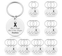 Vadaka 24 Pcs Cancer Survivor Gift Keyring Cancer Awareness Inspirational Keyring Cancers Care Gifts Breast Cancers Gifts for Woman Get Well Soon Gift After Surgery Present for Friends