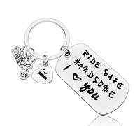 Vadaka Biker Keyring Keychain Letter A-Z Keyring Biker Gift New Driver Gift for Biker Motorcycle Gift Initial Letter Keyring