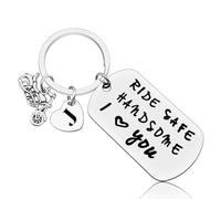 Vadaka Biker Keyring Keychain Letter A-Z Keyring Biker Gift New Driver Gift for Biker Motorcycle Gift Initial Letter Keyring