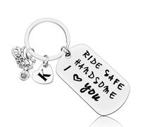 Vadaka Biker Keyring Keychain Letter A-Z Keyring Biker Gift New Driver Gift for Biker Motorcycle Gift Initial Letter Keyring