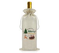 Vadaka Christmas Wine Bags Christmas Wine Gift Bags Christmas Reusable Wine Bottle Covers for Friend Daughter Xmas Party Decorations Wine Bottle Bag Wine Lover Gift Christmas Party Decoration