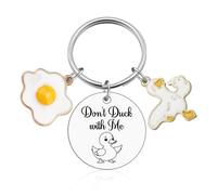 Vadaka Duck Gifts Cool Duck Keyring Ducks Decor for Women Men Ducking Key Chain Stuff Accessories for Girls Teens Funny Gifts for Ducks Lovers Friendship Keyring for Women Christmas Birthday Gift