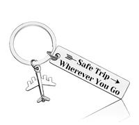 Vadaka Flight Attendant Gift for Women Men Fly Safe Keyring for Travelers Traveler Gift Pilot Gift Traveling Keyring for Friends Aviation Gift for Travelers Graduation Gift Christmas Birthday Gift