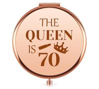 Vadaka Funny 70th Birthday Gift Idea Happy 70th Travel Makeup Mirrors Turning 70 Years Old Gift for Mum Wife Grandma Auntie Unique Birthday Present for 70 Year Old Birthdays Decoration Gifts for Her