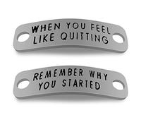 Vadaka Funny Runners Gift Fitness Gym Gift Trainer Tags for Runner Shoelace Tag Set Inspirational Present Workout Fitness Gym Shoelace Charm for Men Women Runners Present