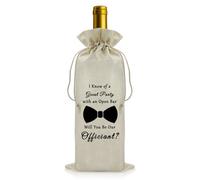 Vadaka Gift for Wedding Officiant Wine Bags Officiant Proposal Wine Bottle Bag Thank You Present for Wine Lover Appreciation Gift Wedding Planner Coordinator Present Wedding Party Decorations