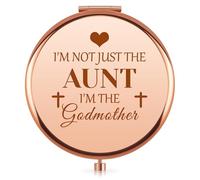 Vadaka Godmother Proposal Gift Compact Mirror Godmother Gift from Godchild Pregnancy Announcement Present for God Mother Christening First Communion Gifts for Godmom Aunt Makeup Mirrors