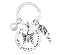 Vadaka Memorial Gifts for Loss of Sister Sympathy Gifts Keyring In Memory of Sister Gift Bereavement Jewelry Remembrance Present for Loss Condolences Funeral Present Memorial Keyring