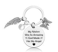 Vadaka Memorial Gifts for Loss of Sister Sympathy Keyring Remembrance Gift for Loss of Sister Bereavement Gifts Jewelry Sister Sympathy Gifts Memorial Keepsake Keyring Condolence Gifts