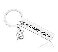 Vadaka Music Themed Gifts Music Teacher Gift Keyring Thank You Gift for Music Teacher Piano Lover Gift Musical Gift Jewelry Music Teacher Appreciation Keyring Music Lover Retirement Birthday Gift