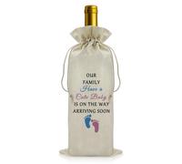 Vadaka Pregnancy Baby Announcement Wine Gift Bags Pregnancy Reveal Wine Bottle Bag for Couple Friend Pregnancy Gift for Parents Baby Reveal Gift Baby Shower Congrats Gift for Sister Aunt Grandparents