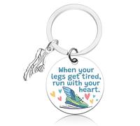 Vadaka Runner Gifts Keychain Running Gifts for Runners Men Women Runner Inspirational Keychain Marathon Lovers Gift Marathons Runners Key Chain Fitness Marathon Present Christmas Birthday Present