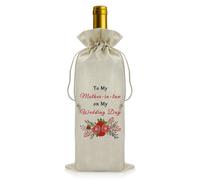 Vadaka Wedding Gift for Mother in Law Wine Bag Mum of The Bride Keepsake Mum of The Groom Gifts from Bride Thank You Present Wine Bottle Bag Engagement Bridal Party Present for Mother in Law