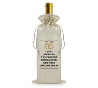 Vadaka Wedding Party Decorations for Officiant Wine Bags Officiant Proposal Present Wedding Planner Gift Thank You Gift for Priest Bachelorette Party Present for Friends Reusable Wine Bottle Covers