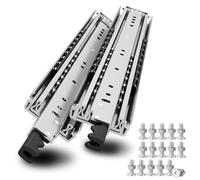 VADANIA 1200mm Ultra Heavy Duty Locking Drawer Runners #XD76, Upgrade Third Section Removable Industrial Drawer Runners | Max 156kg Load Capacity | Full Extension Ball Bearing Runners | 1 Pair