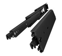 VADANIA 700mm Ultra Heavy Duty Drawer Runners with Lock #D76 Black 1 Pair, Max Load 130-220kg, Full Extension Side Mount, Upgrade Locking Industrial Drawer Slides for Sliding Out Storage