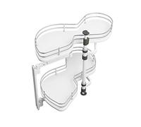 VADANIA Kitchen Cabinet Blind Corner Pullout Organizer for 800mm Cabinet, 2 Tiers Swing Tray, Soft Close, Left Handed Open