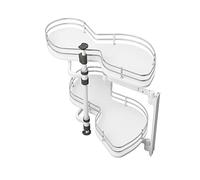 VADANIA Kitchen Cabinet Blind Corner Pullout Organizer for 800mm Cabinet, 2 Tiers Swing Tray, Soft Close, Right Handed Open