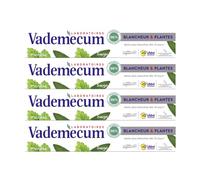 Vademecum - Toothpaste - Whitening and Plants - Mint and Sage - Whiter teeth from 10 days - 98% natural ingredients - Vegan formula - Tube of 75 ml - Pack of 4