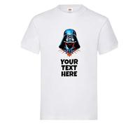 Vader Customisable Personalised Kid's Children's T-Shirt Custom Tshirt Tee Kids Shirt Top Cute Funny Boys Girls Unisex White Star Darth Wars
