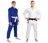 VADER Premium Judo Suit for Adults, 550gsm Middle-Weight, 100% Cotton, Judo Gi, BJJ Uniform, Blue & White, Training Judogi with Free White Belt (Blue, 3/160cm)