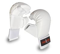 Vader Sports Kids Karate Gloves Mitts Junior Full Contact Hand Safety Mitts Small (White)