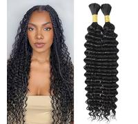 VADES - Braiding Human Hair Material:Deep Wave Bulk Human Hair Use 10A 100% Unprocessed Brazilian Virgin Human Hair.It Is Gathered By Young Girls There.Free