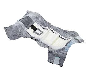 VADIGRAN 12-Piece Comfort Dog Diaper, Size 3, Black