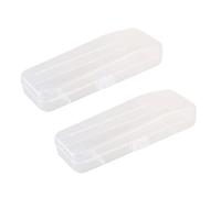 Vadillo 2 Pcs Travel Double Edge Storage Box Men Shaver Case Accessories Transparent Holder Plastic Case